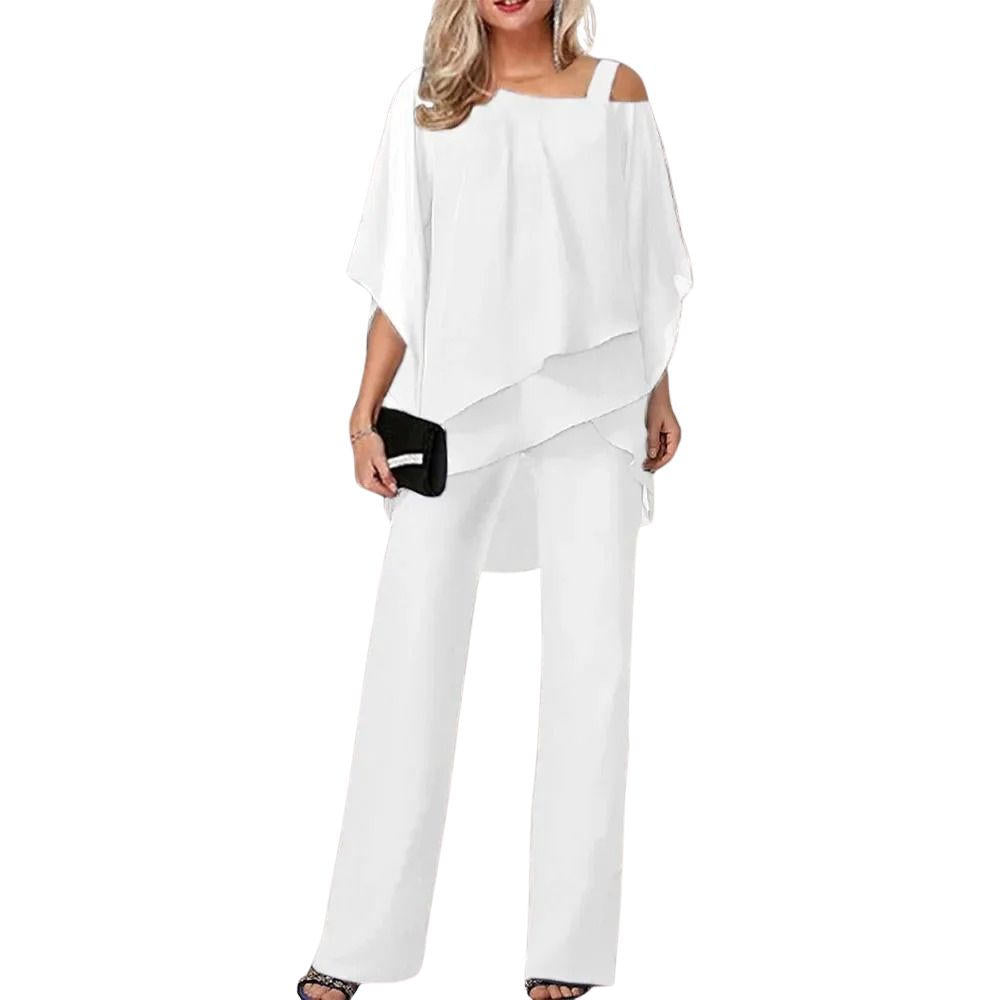 Seralyn | Elegant Chiffon Pantsuit
