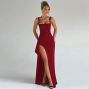 Valessia | Women’s Formal Slip Maxi Dress with Open Back
