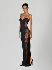 Aurevia - Women’s Lace Spaghetti Strap Maxi Dress
