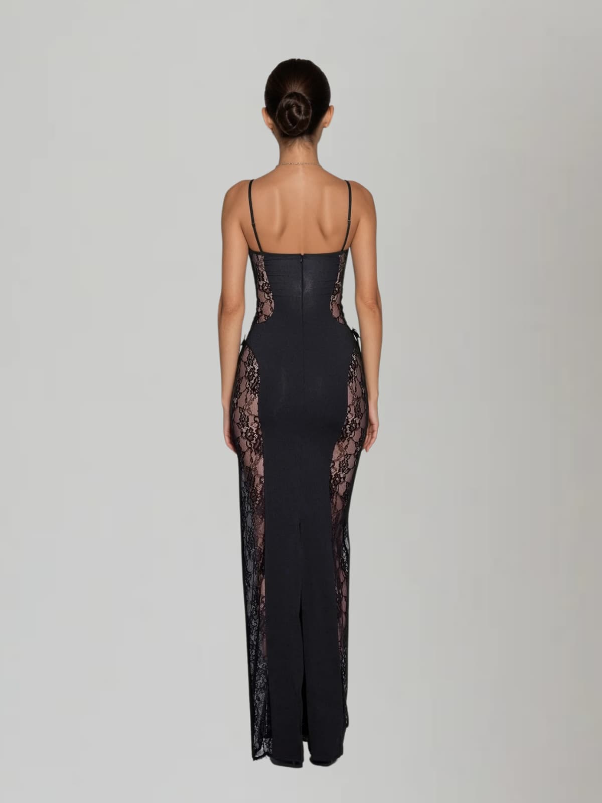 Aurevia - Women’s Lace Spaghetti Strap Maxi Dress