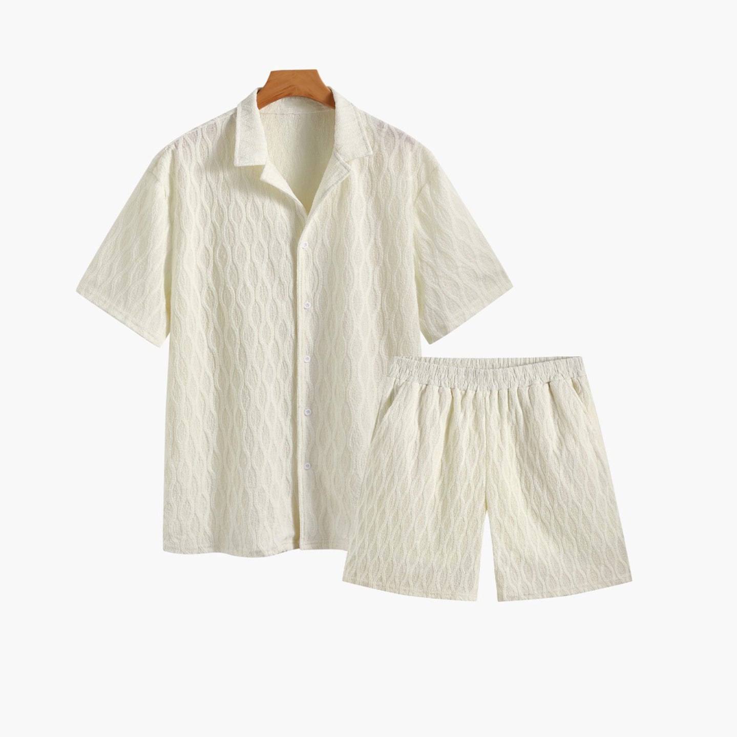 Mykonos | Men’s Cotton Shirt & Shorts Summer Set