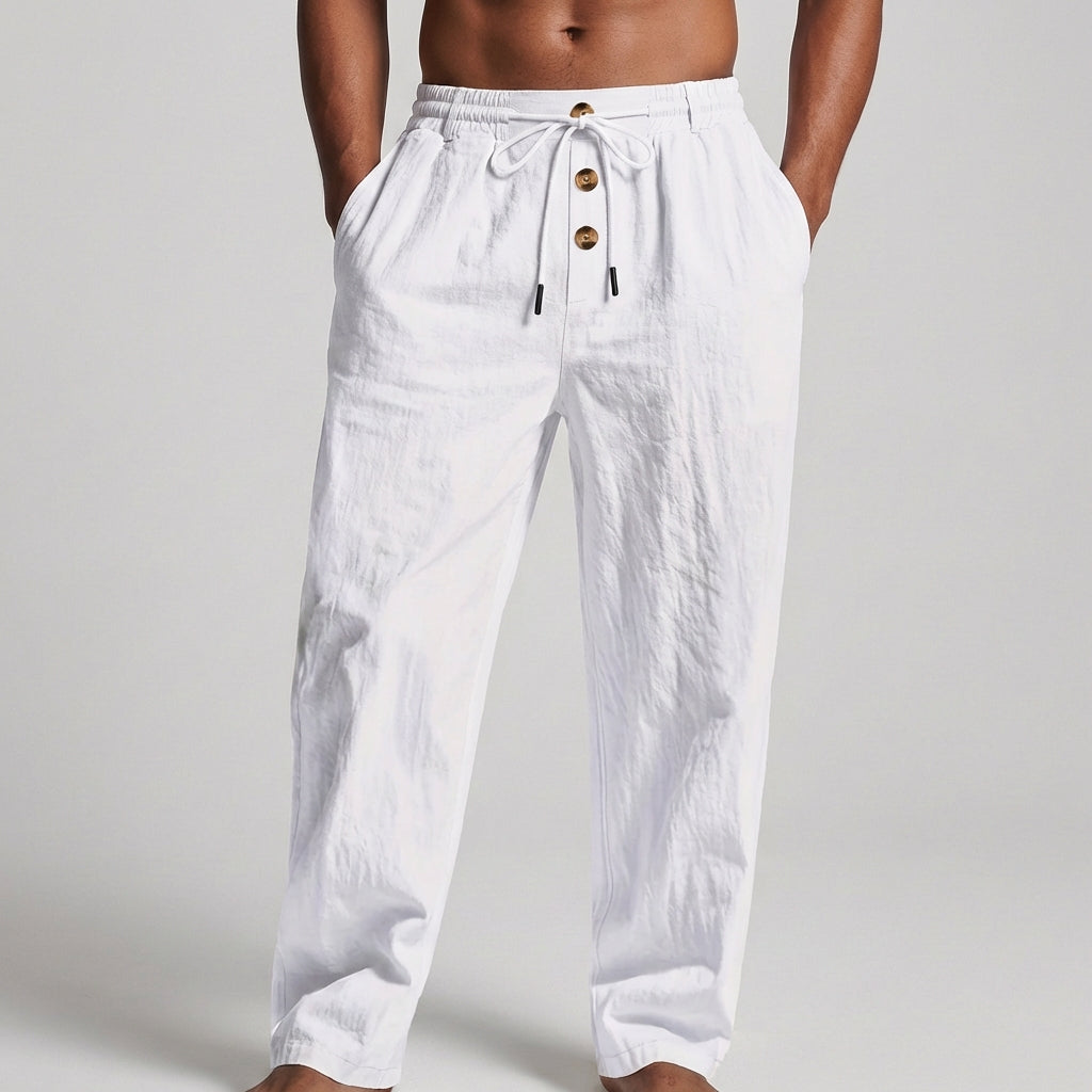 Serelina | Wide-Leg Linen Resort Trousers