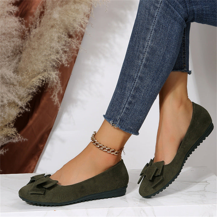 Esme | Women’s Comfort Flats – Supportive Bow Detail Shoes for Everyday Elegance