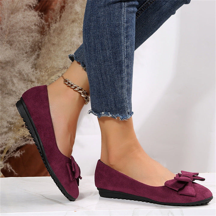 Esme | Women’s Comfort Flats – Supportive Bow Detail Shoes for Everyday Elegance