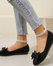 Esme | Women’s Comfort Flats – Supportive Bow Detail Shoes for Everyday Elegance