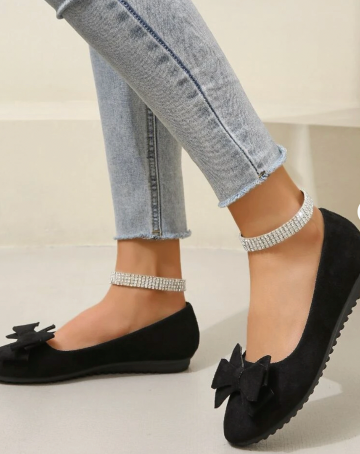 Esme | Women’s Comfort Flats – Supportive Bow Detail Shoes for Everyday Elegance