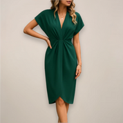 Olive | Women’s Midi Wrap Dress – Elegant Silhouette for All Occasions