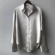 Quinn | Women’s Satin Blouse – Relaxed Fit with Elegant Sheen