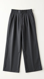 Calla | Women’s Wide-Leg Trousers – High Waisted, Pleated Front