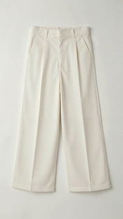 Calla | Women’s Wide-Leg Trousers – High Waisted, Pleated Front