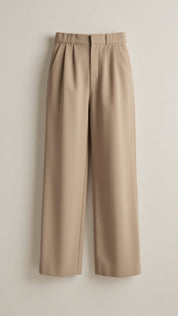Calla | Women’s Wide-Leg Trousers – High Waisted, Pleated Front