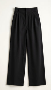 Calla | Women’s Wide-Leg Trousers – High Waisted, Pleated Front