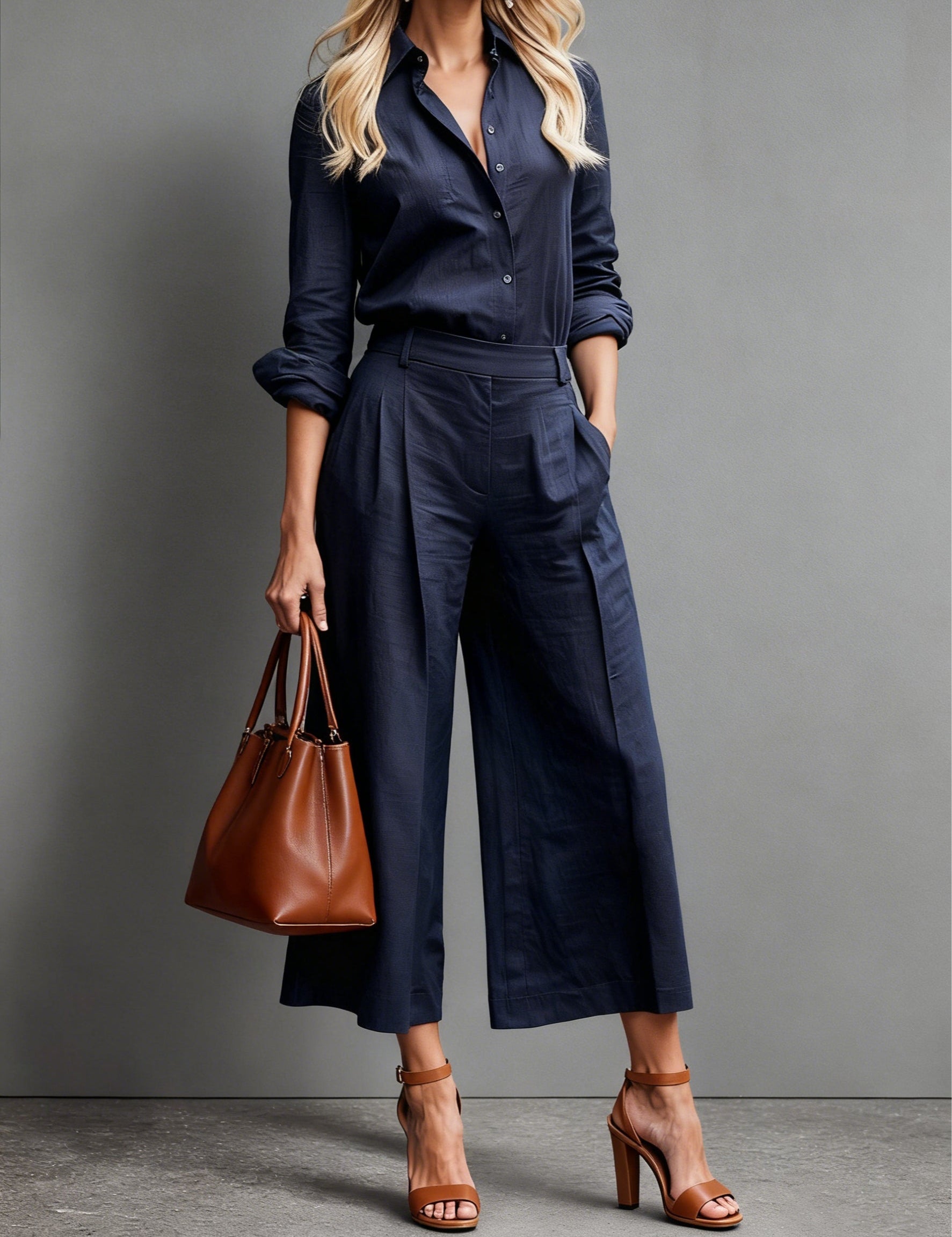 Lunovia - Women’s Linen Two-Piece Set
