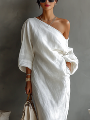 Aurevella - Women’s One Shoulder Maxi Dress