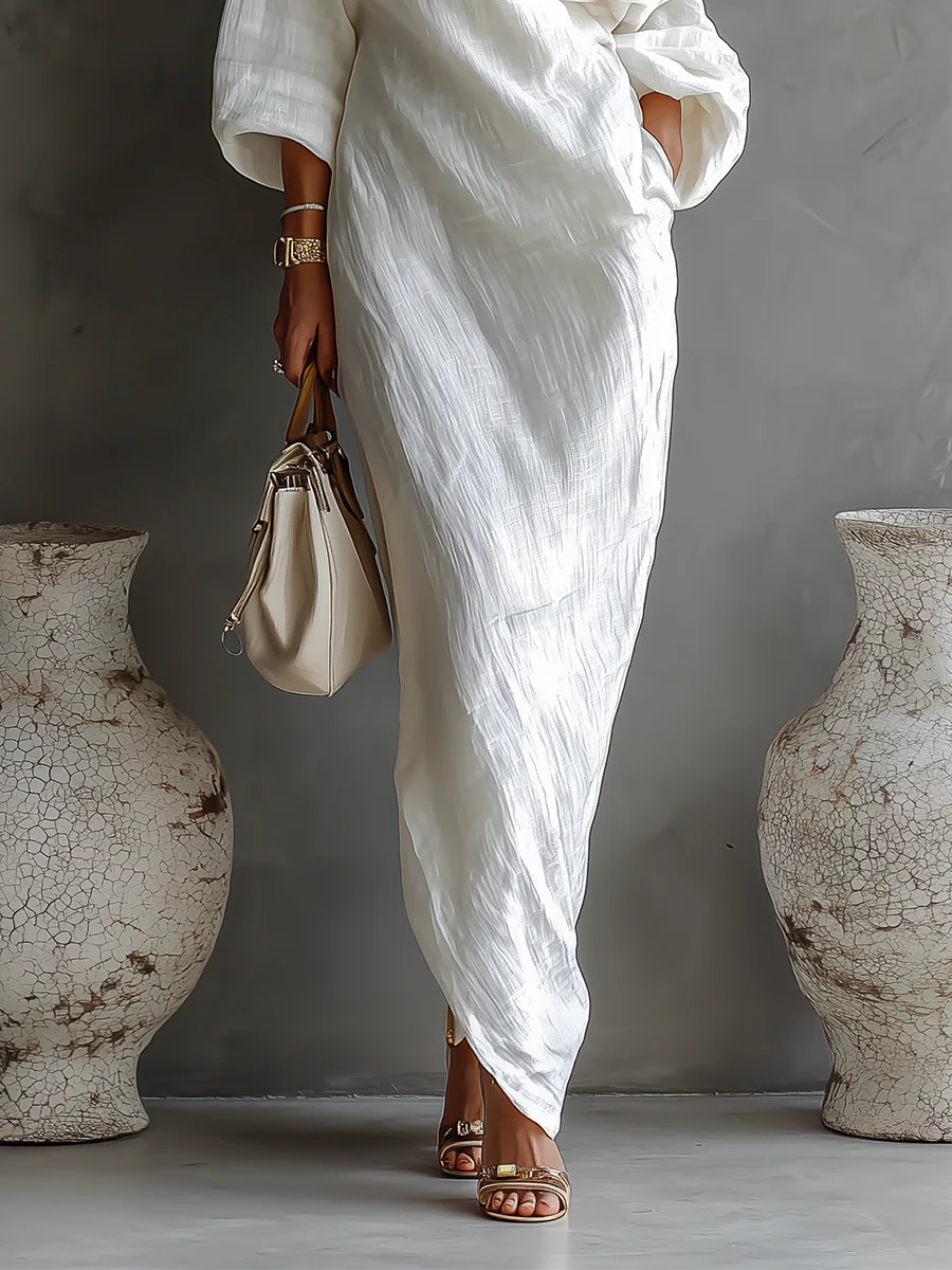 Aurevella - Women’s One Shoulder Maxi Dress