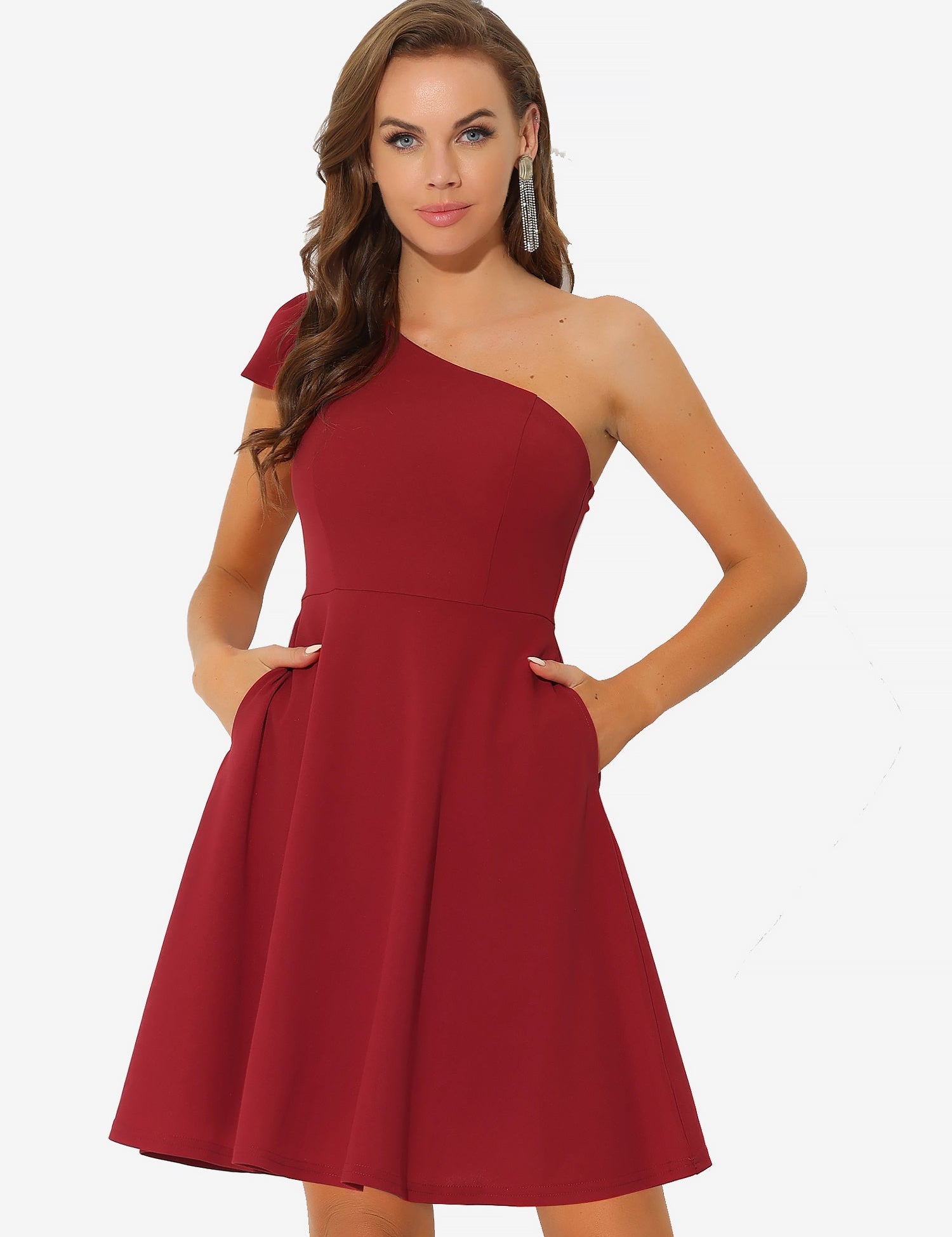 Bowvera - Women’s One Shoulder Cocktail Dress
