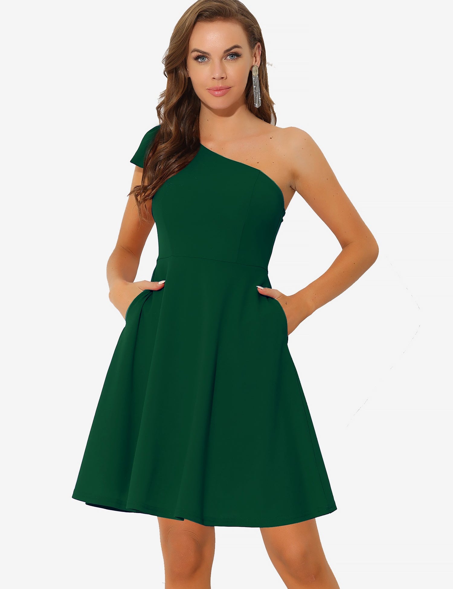 Bowvera - Women’s One Shoulder Cocktail Dress