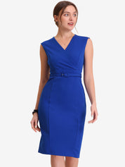 Slevara - Women’s Sleeveless Bodycon Work Dress
