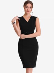 Slevara - Women’s Sleeveless Bodycon Work Dress