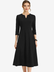 Lunavelle - Women’s A-Line Summer Midi Dress