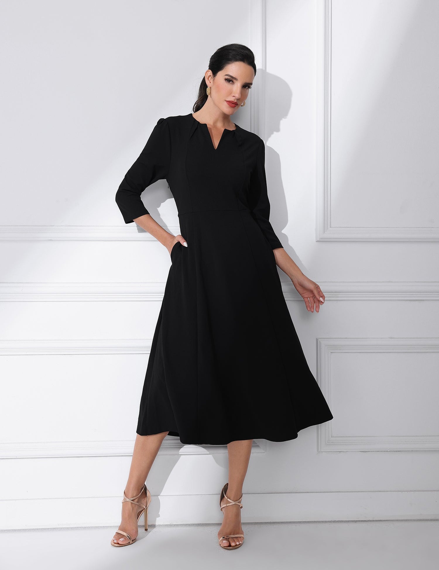 Lunavelle - Women’s A-Line Summer Midi Dress