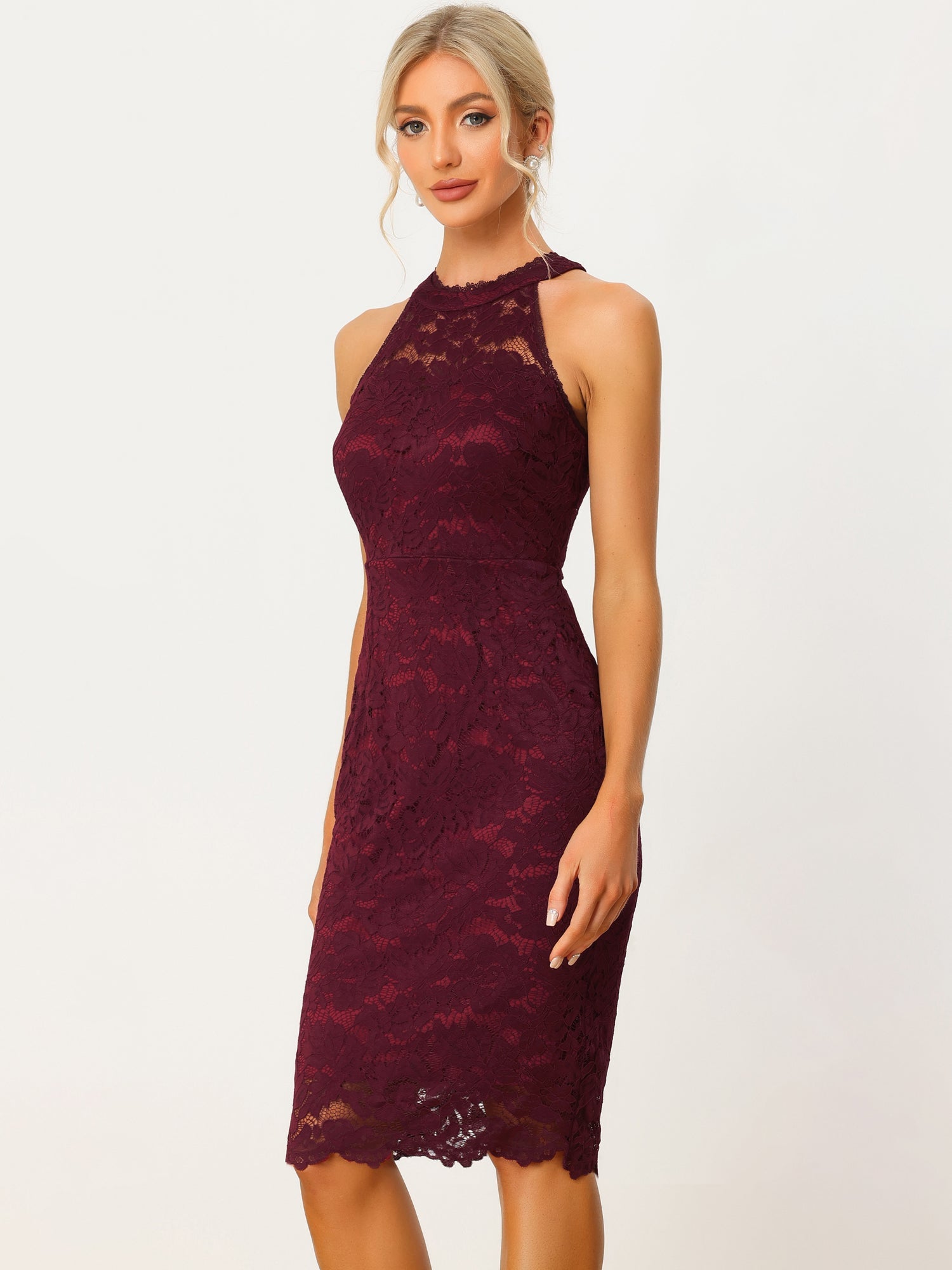 Lacevera - Women’s Lace Sheath Cocktail Dress