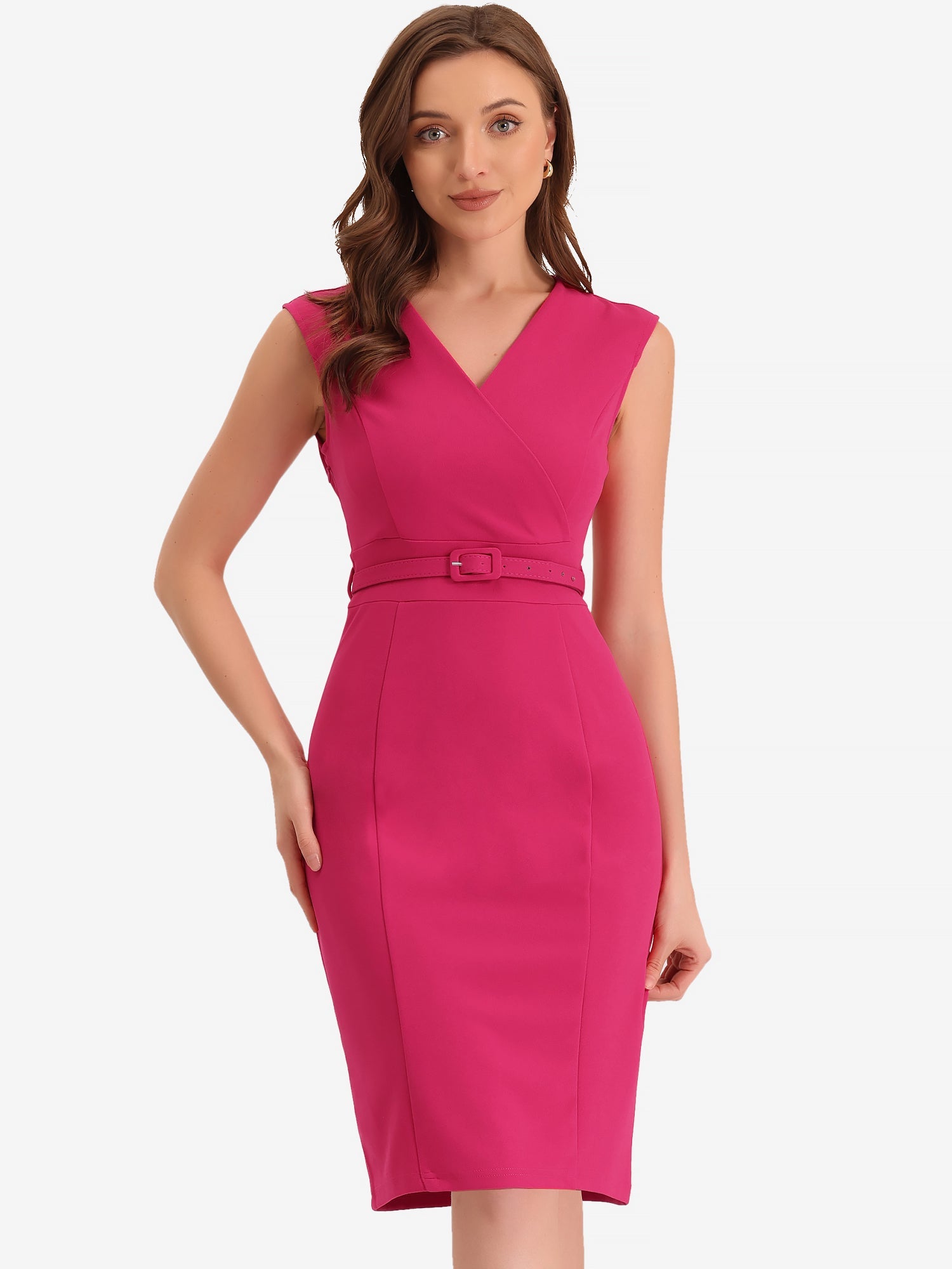Slevara - Women’s Sleeveless Bodycon Work Dress