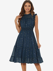 Stellara – Women’s Star Print A-Line Dress