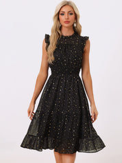 Stellara – Women’s Star Print A-Line Dress