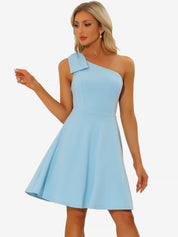 Bowvera - Women’s One Shoulder Cocktail Dress