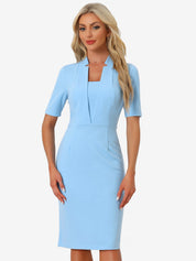 Formessa - Women’s Sheath Work Midi Dress