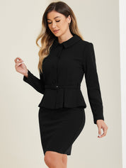 Elvessa - Women’s Peplum Work Blouse