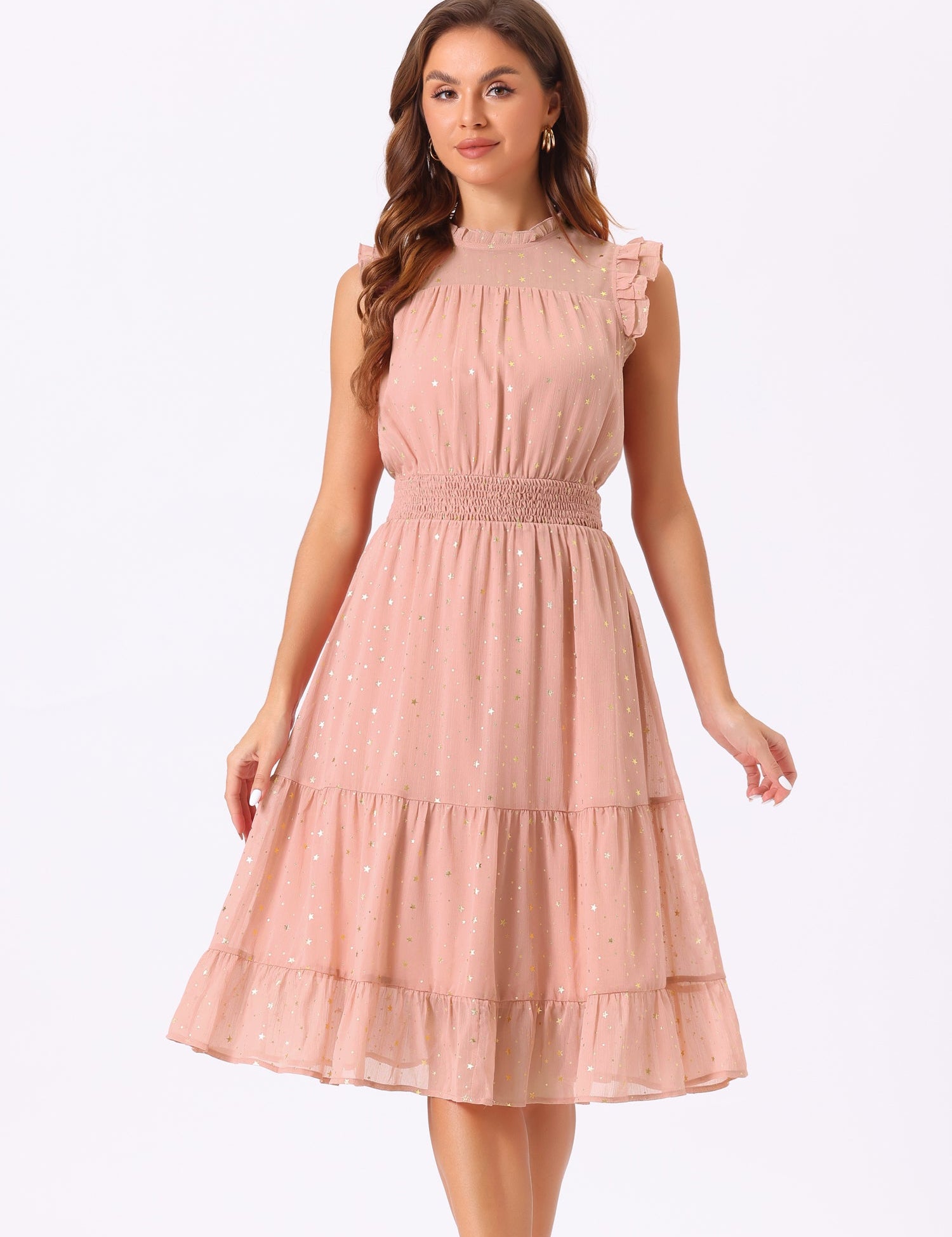 Stellara – Women’s Star Print A-Line Dress