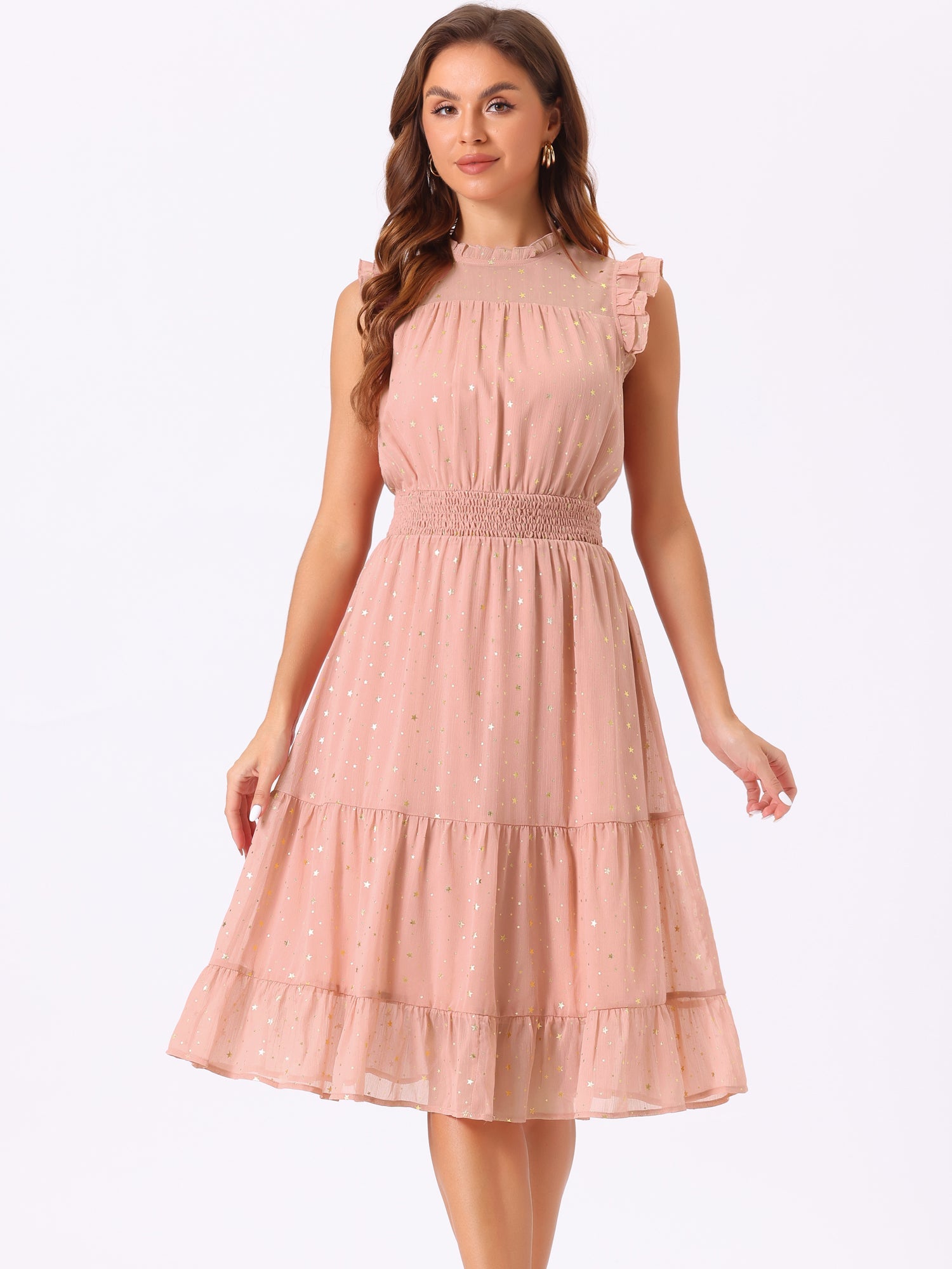 Stellara – Women’s Star Print A-Line Dress