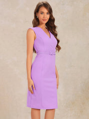 Slevara - Women’s Sleeveless Bodycon Work Dress