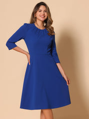 Seravelle - Women’s A-Line Work Midi Dress