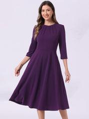 Seravelle - Women’s A-Line Work Midi Dress