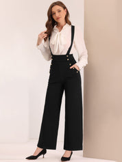 Suspira - Women’s Wide Leg Suspender Jumpsuit