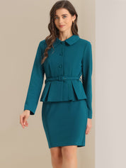 Elvessa - Women’s Peplum Work Blouse