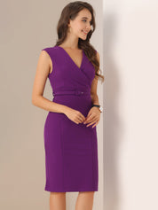 Slevara - Women’s Sleeveless Bodycon Work Dress