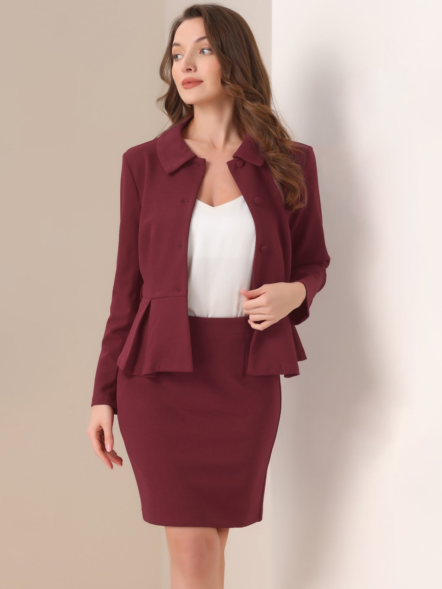 Elvessa - Women’s Peplum Work Blouse
