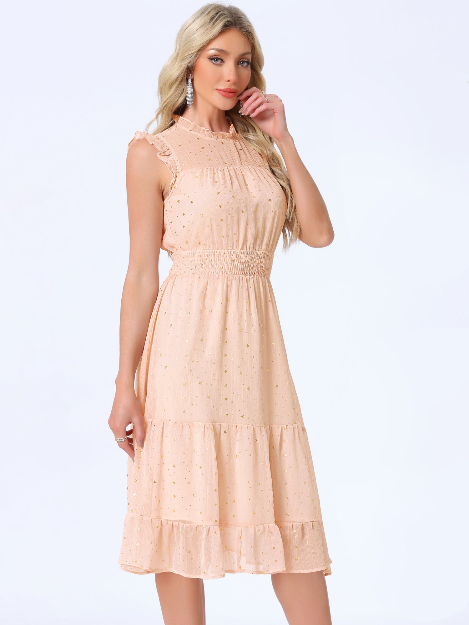 Stellara – Women’s Star Print A-Line Dress