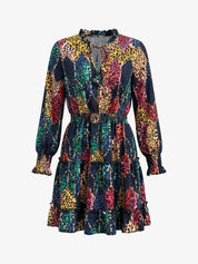 Leovessa - Women’s Leopard Long Sleeve Dress