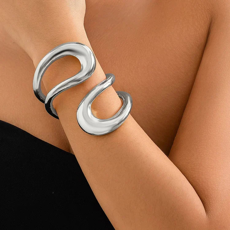 Camille Laurent | Liquid Silver Sculpt Choker Necklace