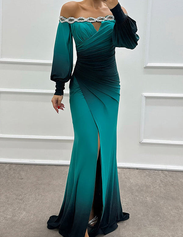 Julieta – Gradient Off-Shoulder Gown