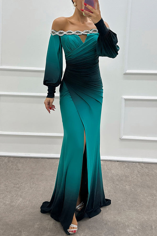 Julieta – Gradient Off-Shoulder Gown