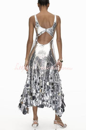 Nyxara – Sequin Tassel Prom Maxi Dress