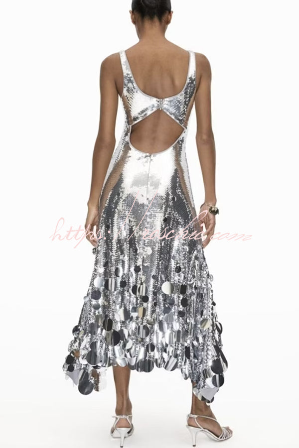 Nyxara – Sequin Tassel Prom Maxi Dress