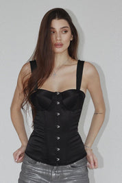 Elvarra – Buckle Corset Slim Tank Top