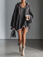 Rosella | Hooded Knit Mini Dress
